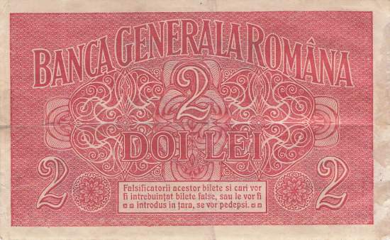 Rumänien 2 Lei ro.475 1917